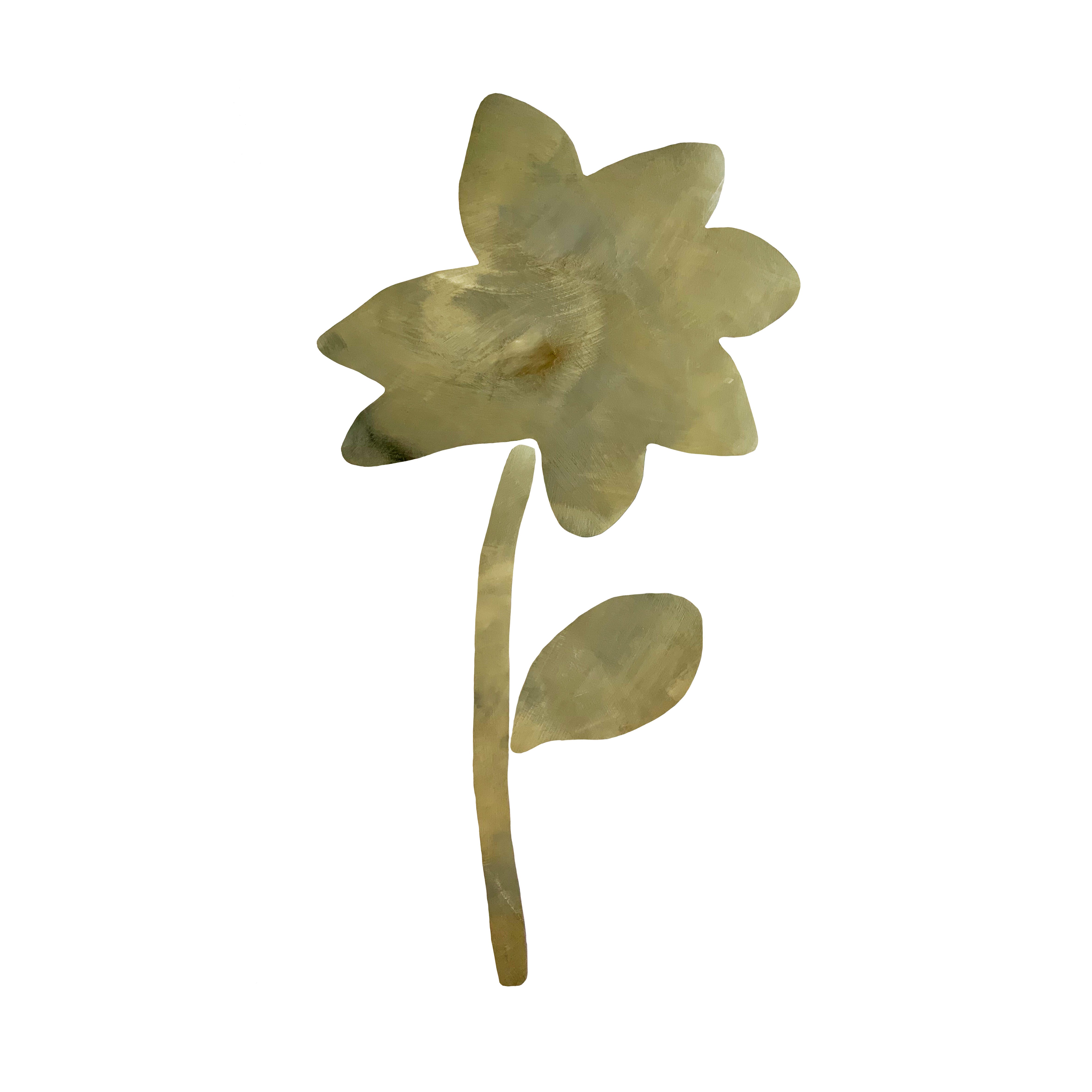 guld blomst wall sticker af håndmalet tapet.