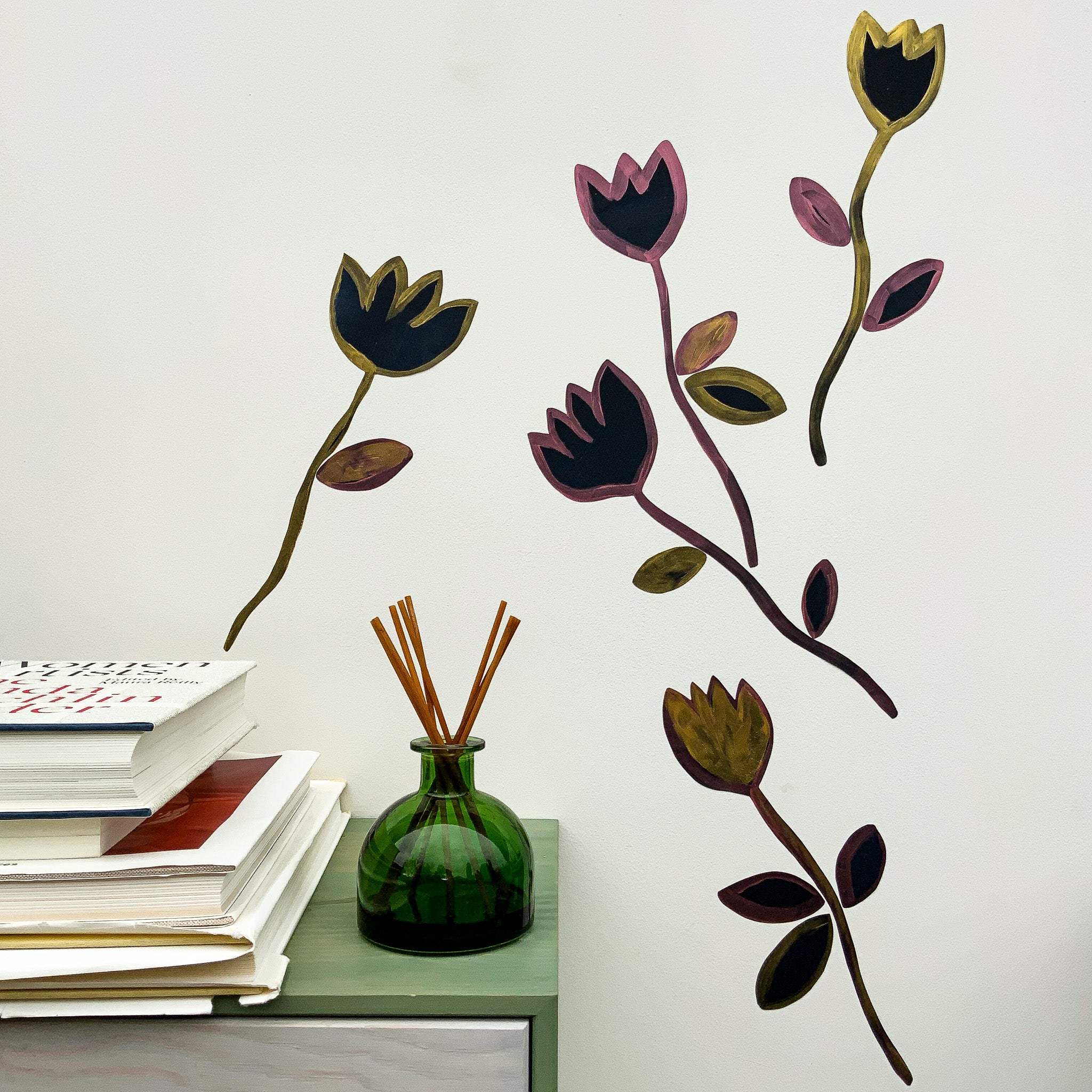 BLACK FLOWER wall stickers